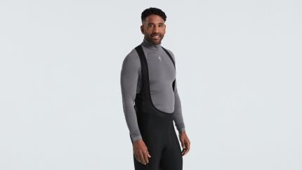 'Specialized Men's Seamless Roll Neck Long Sleeve Base Layer Grey