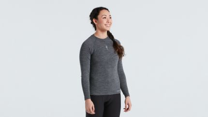 'Specialized Women's Merino Seamless Long Sleeve Base Layer Grey