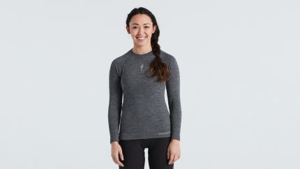 'Specialized Women's Merino Seamless Long Sleeve Base Layer Grey