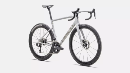 'Specialized S-Works Tarmac SL8 - Shimano Dura-Ace Di2  Gloss Dove Grey / Silver Dust Blurred Impasto / Black Pearl